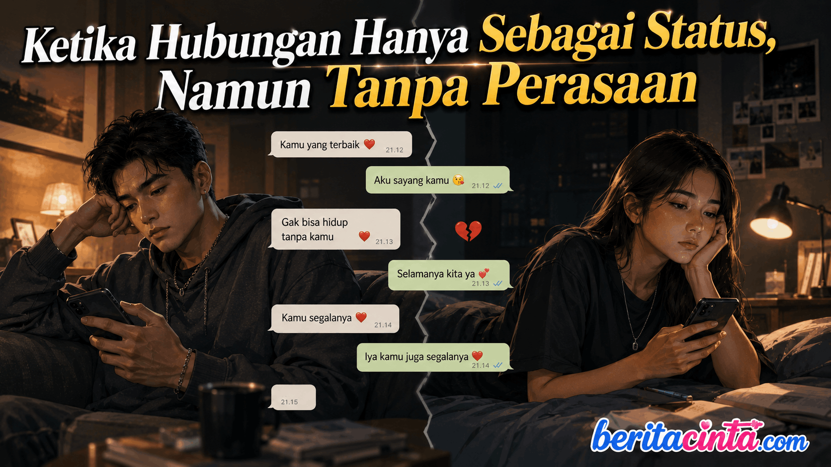 Ketika Hubungan Hanya Sebagai Status, Namun Tanpa Perasaan