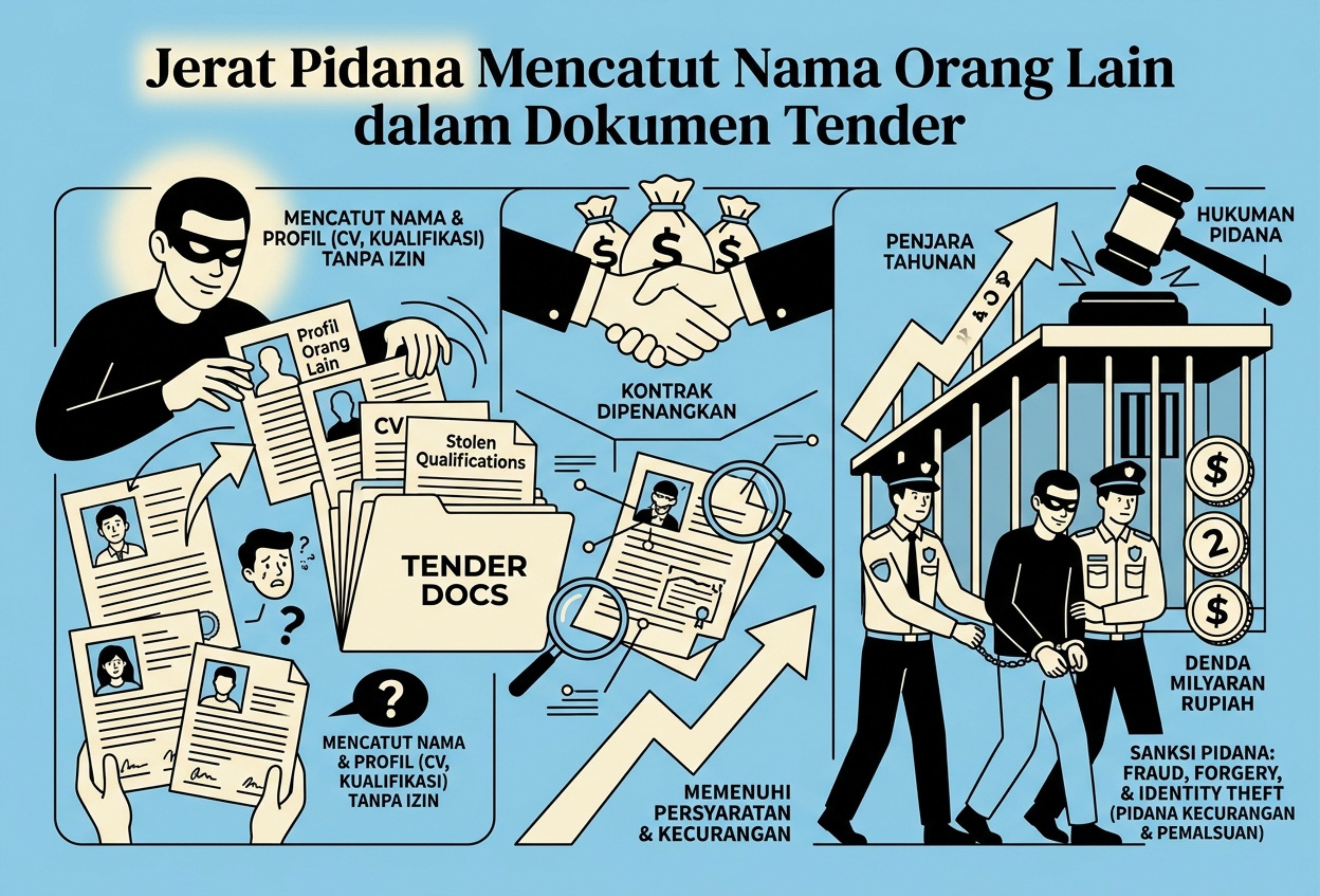Jerat Pidana Mencatut Nama Orang Lain dalam Dokumen Tender