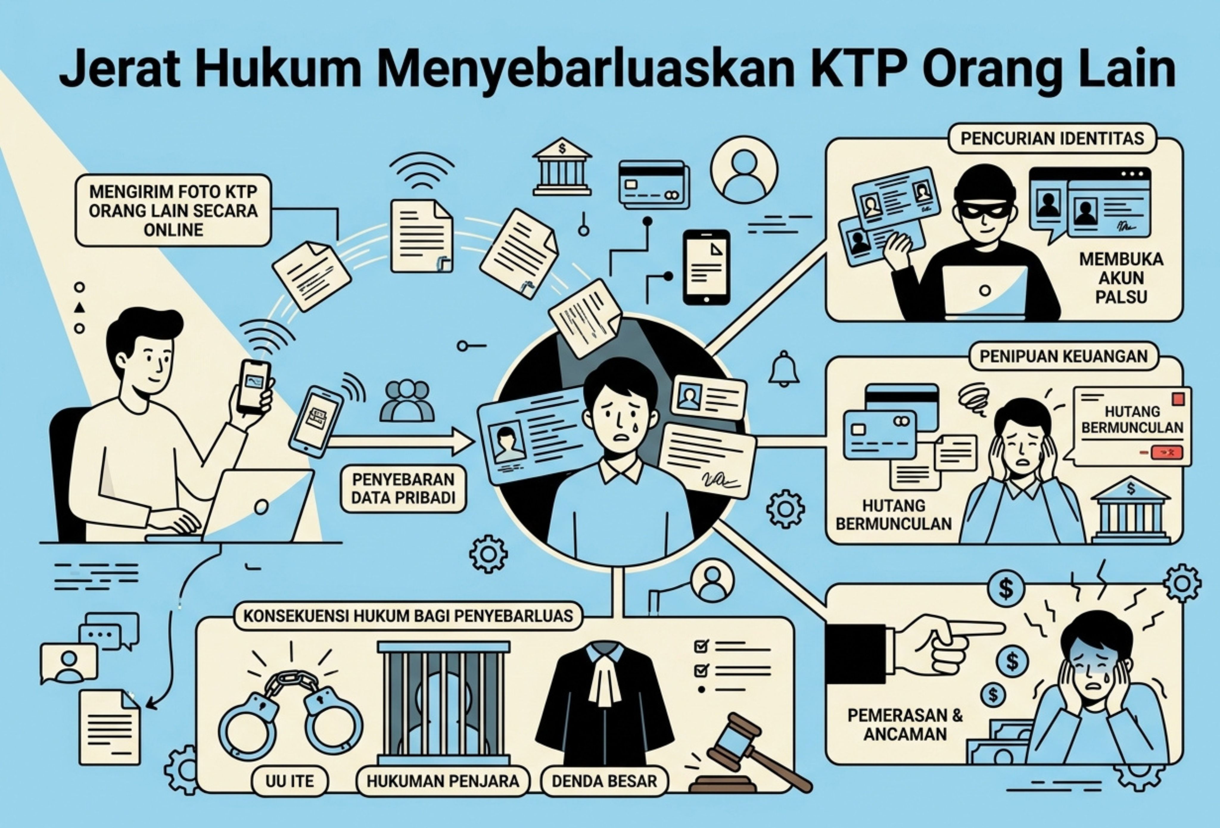 Jerat Hukum Menyebarluaskan KTP Orang Lain