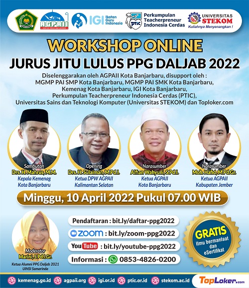 WORKSHOP ONLINE "Jurus Jitu Lulus PPG Daljab 2022"