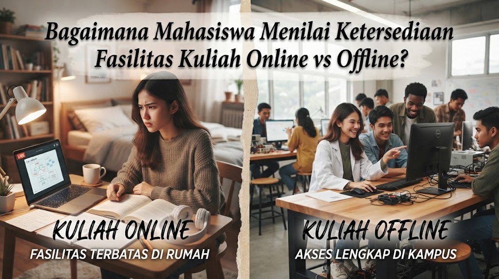Bagaimana Mahasiswa Menilai Ketersediaan Fasilitas Kuliah Online vs Offline?