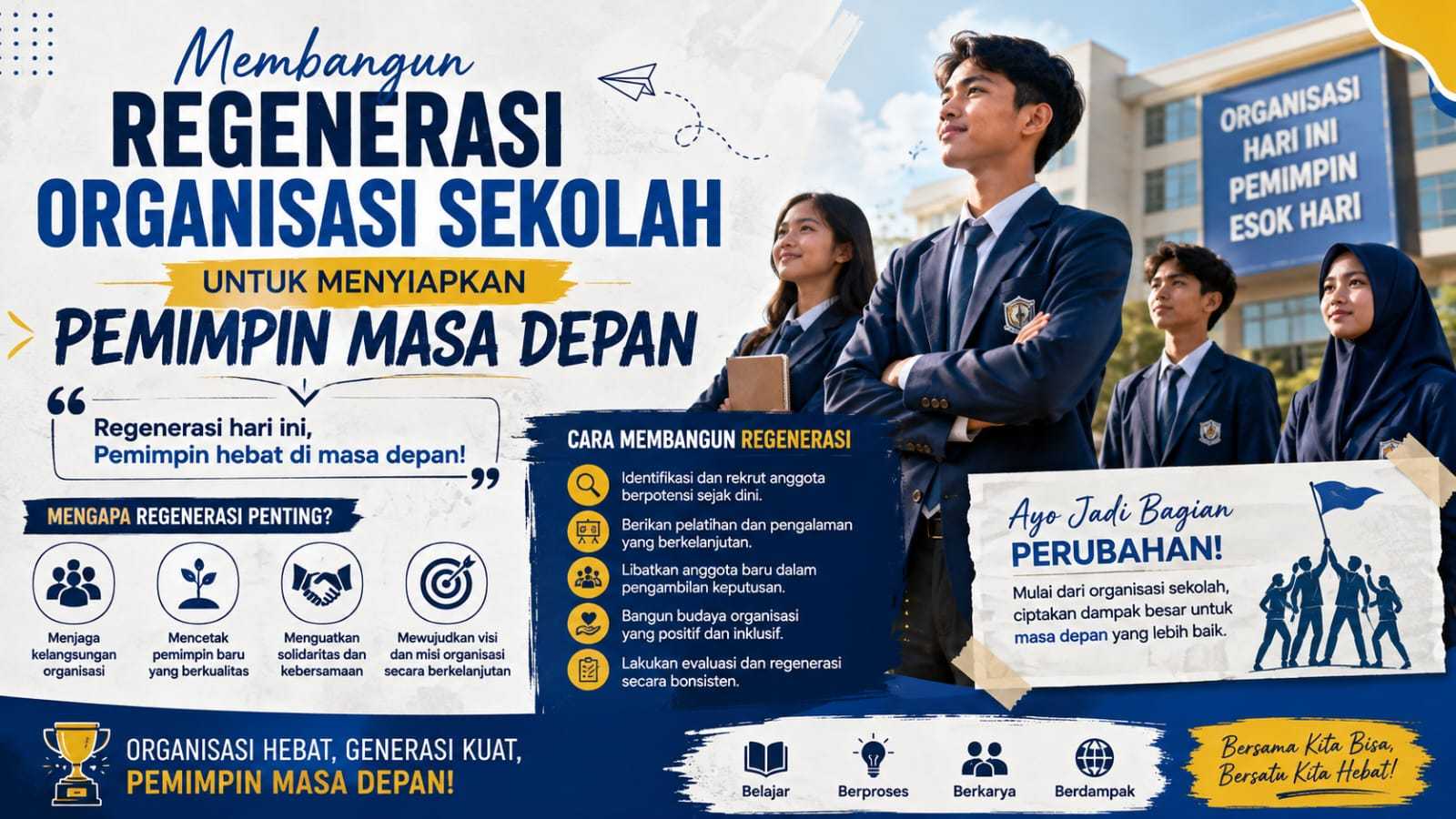 Membangun Regenerasi Organisasi Sekolah untuk Menyiapkan Pemimpin Masa Depan