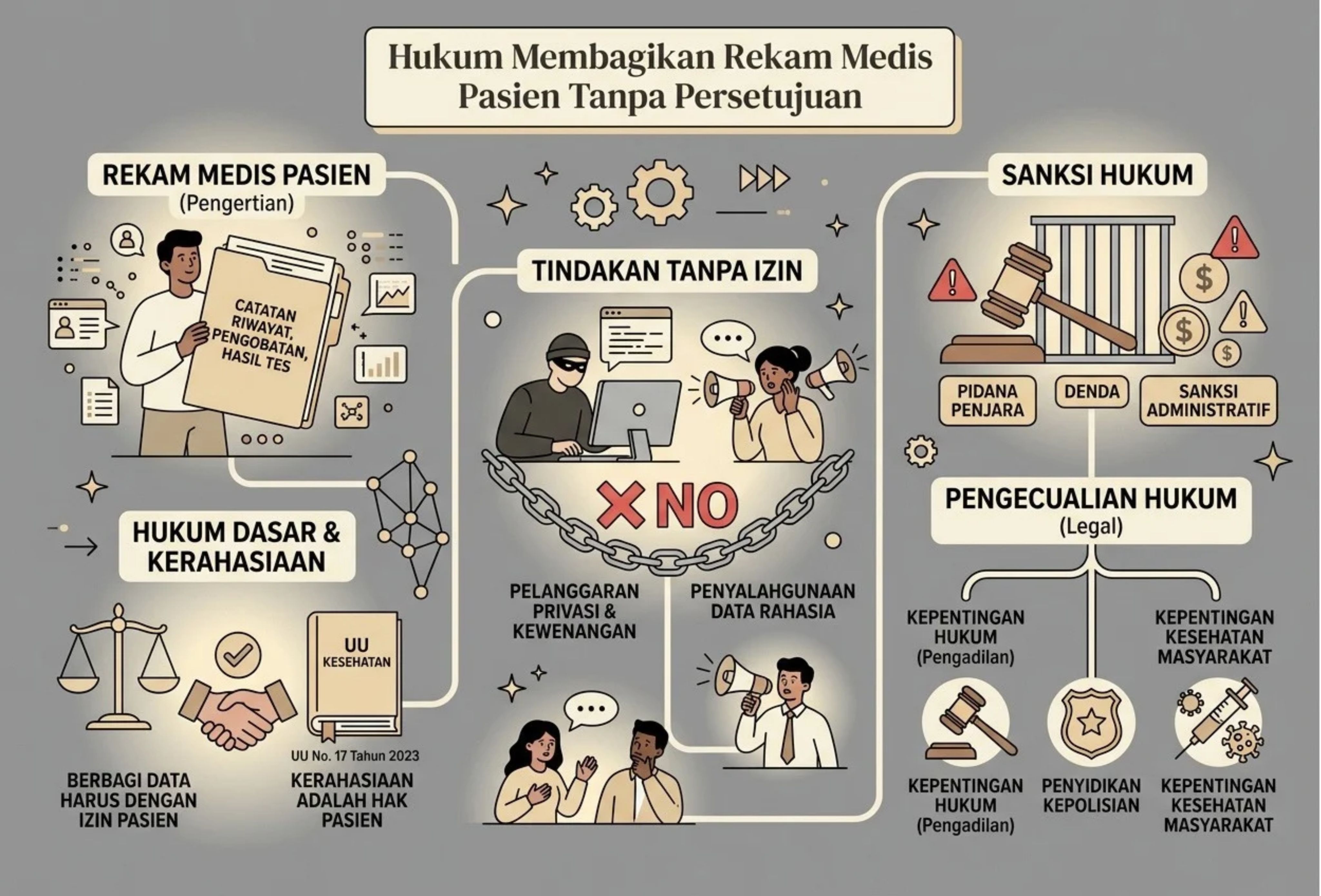 Hukum Membagikan Rekam Medis Pasien Tanpa Persetujuan