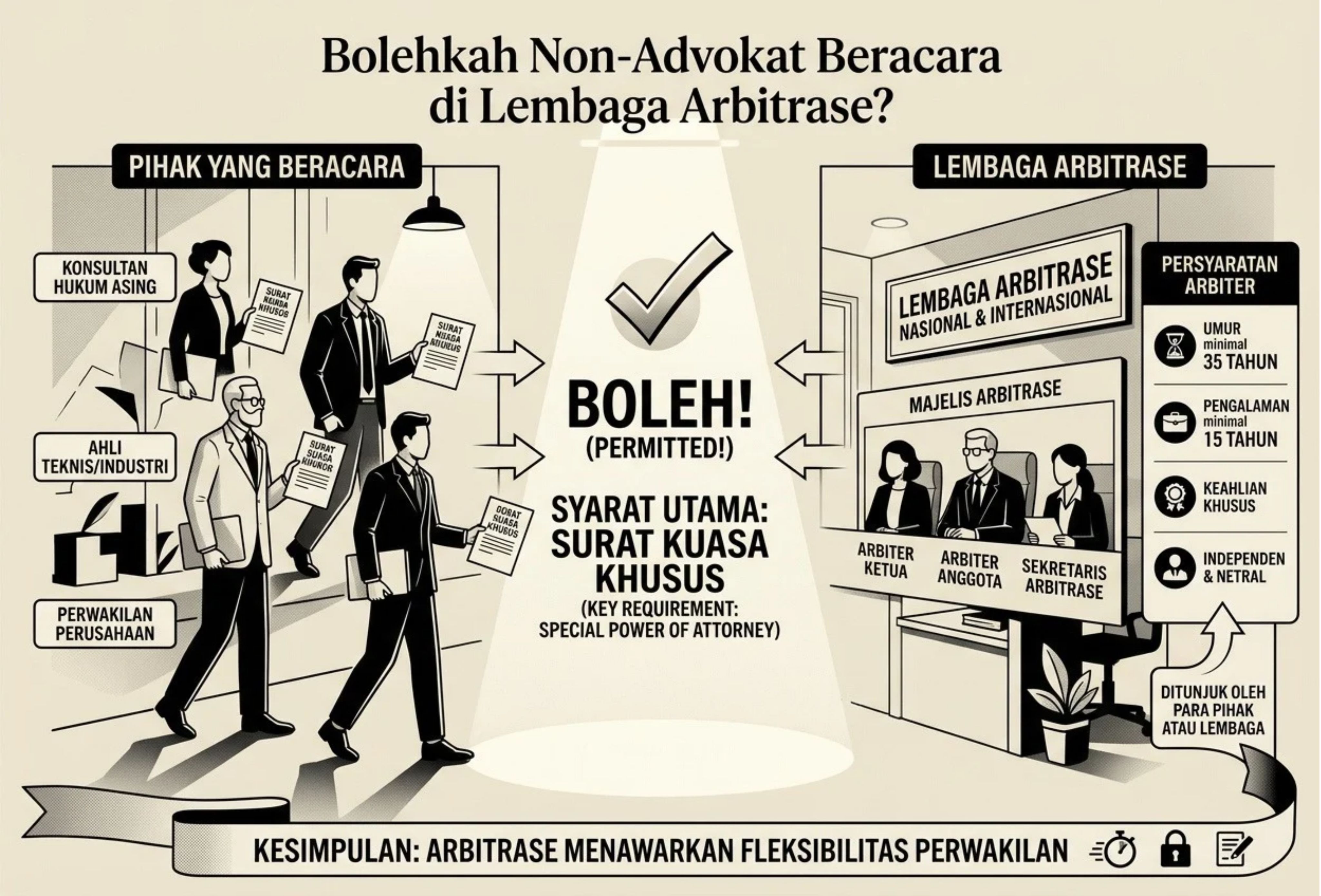 Bolehkah Non-Advokat Beracara di Lembaga Arbitrase