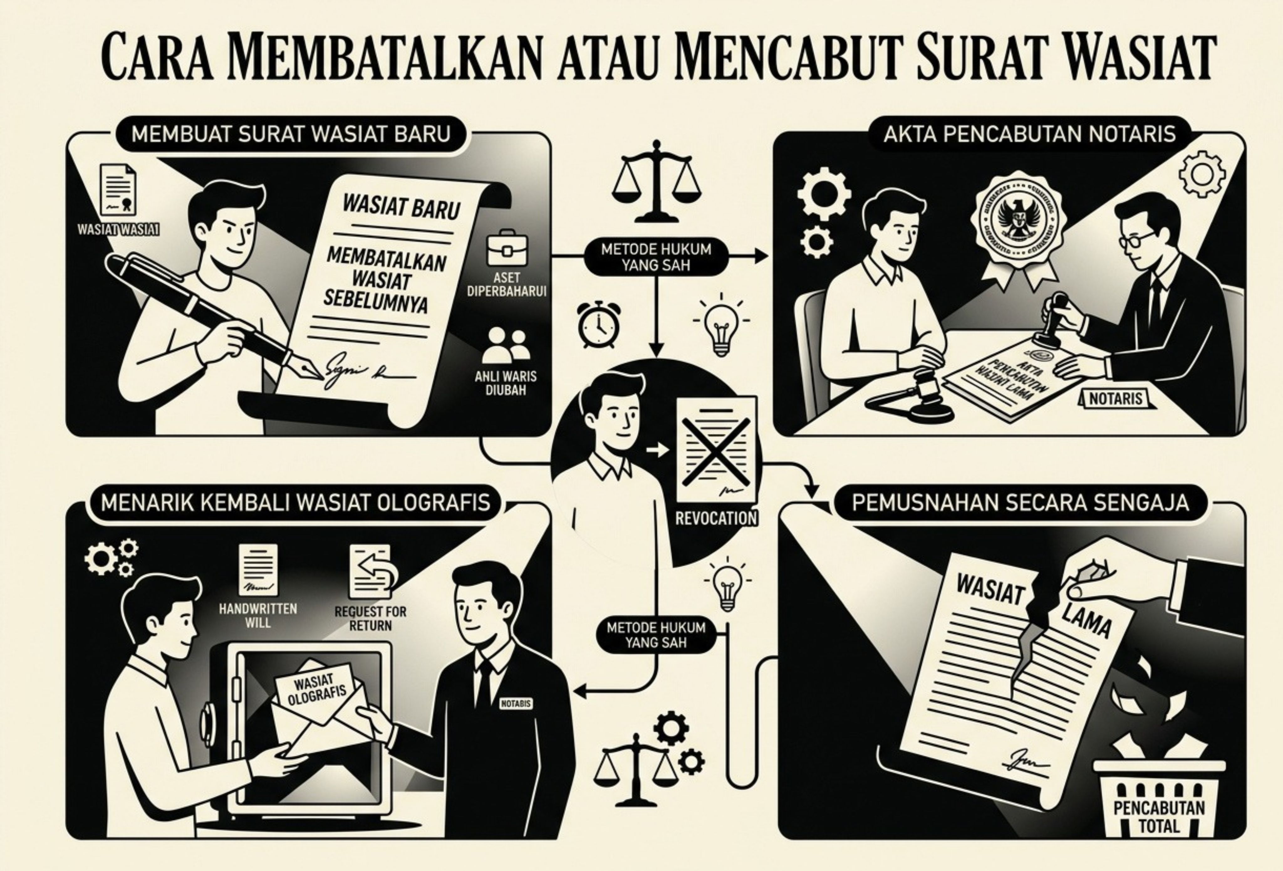 Cara Membatalkan atau Mencabut Surat Wasiat