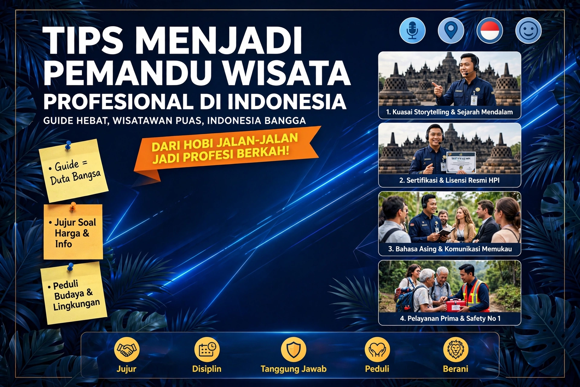 Tips Menjadi Pemandu Wisata Profesional di Indonesia