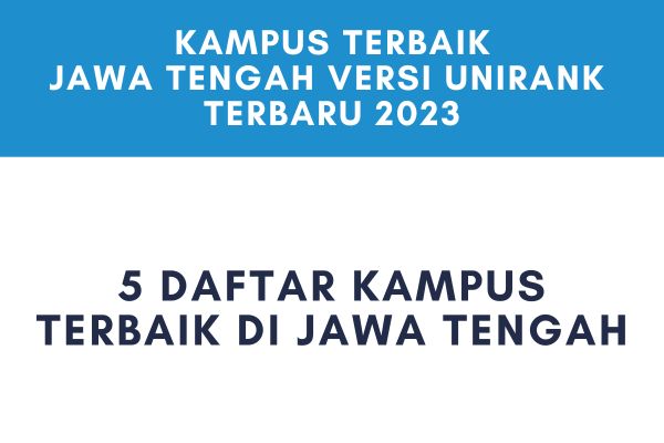 Kampus Terbaik Jawa Tengah 2023 Unirank Terbaru