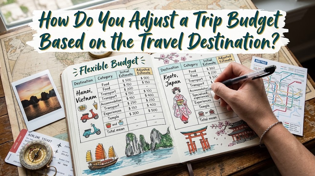 How Do You Adjust a Trip Budget Based on the Travel Destination?