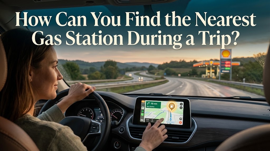 How Can You Find the Nearest Gas Station During a Trip?