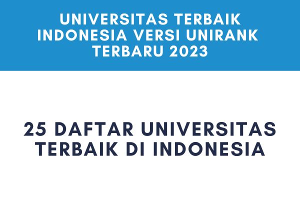 Universitas Terbaik Indonesia 2023 Unirank Terbaru