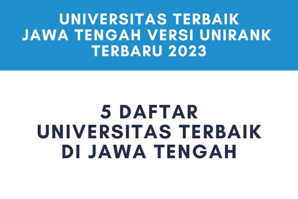 Universitas Terbaik Jawa Tengah 2023 Unirank Terbaru