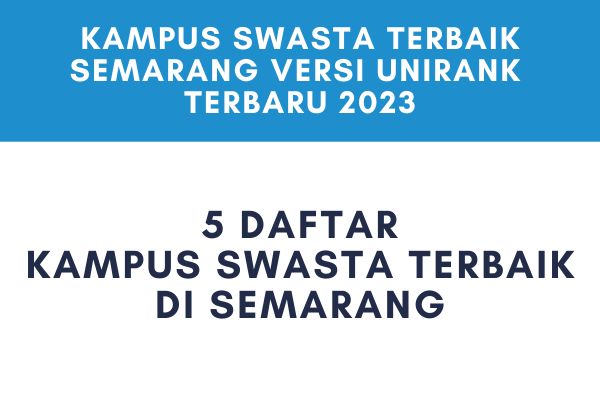 Kampus Swasta Terbaik Semarang 2023 Unirank Terbaru