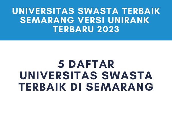 Universitas Swasta Terbaik Semarang 2023 Unirank Terbaru
