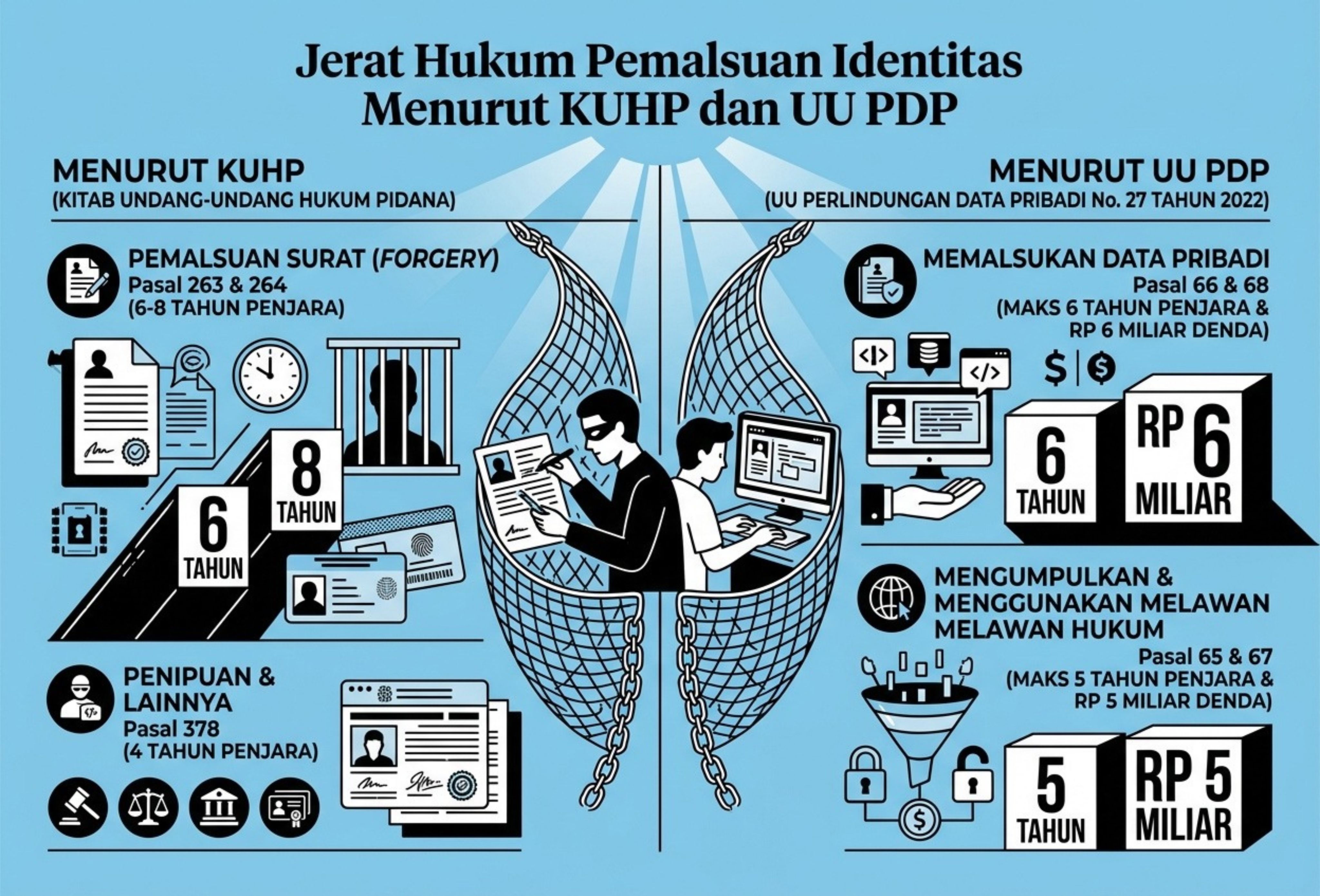 Jerat Hukum Pemalsuan Identitas Menurut KUHP dan UU PDP
