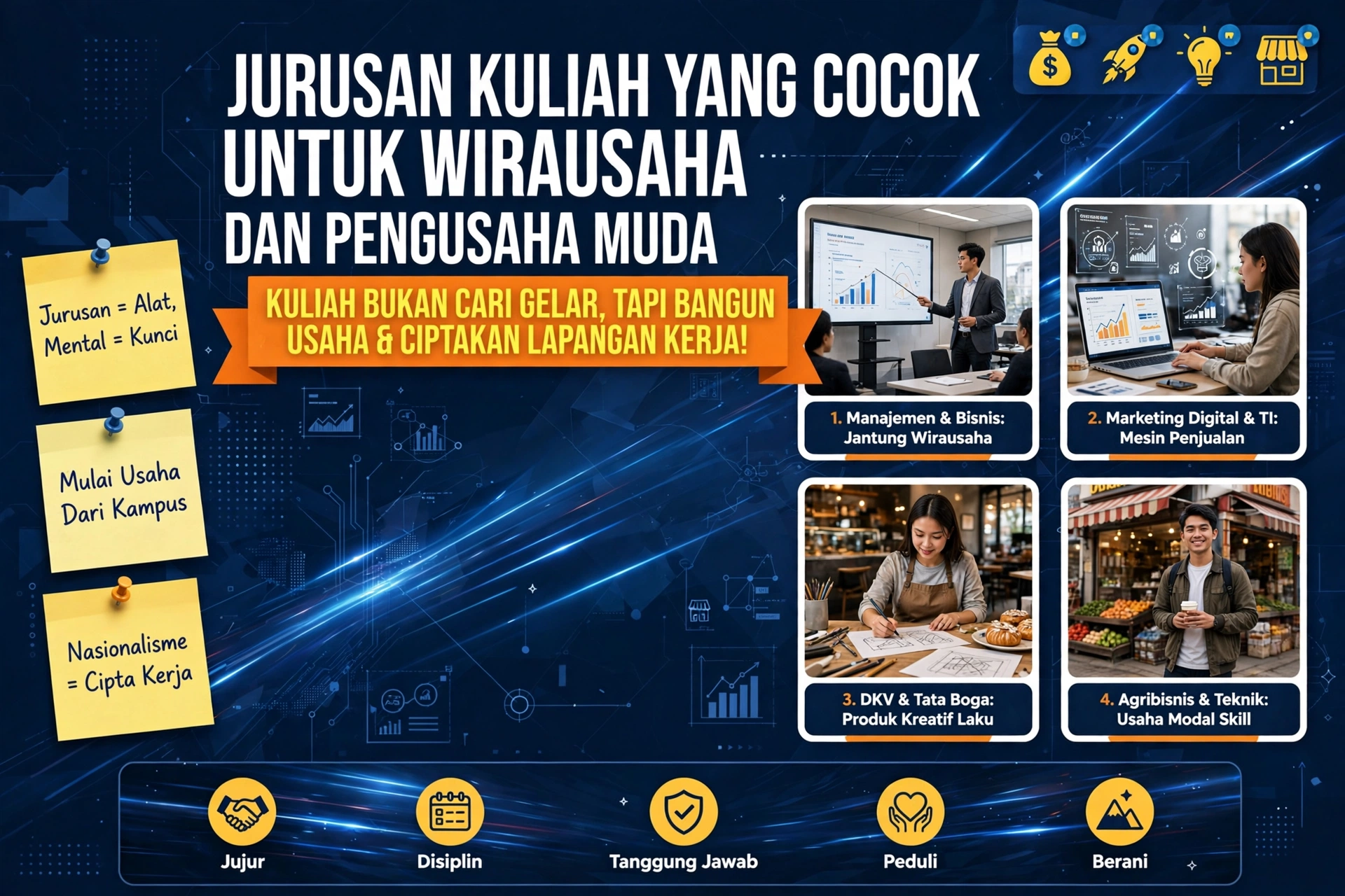Jurusan Kuliah yang Cocok Untuk Wirausaha Dan Pengusaha Muda