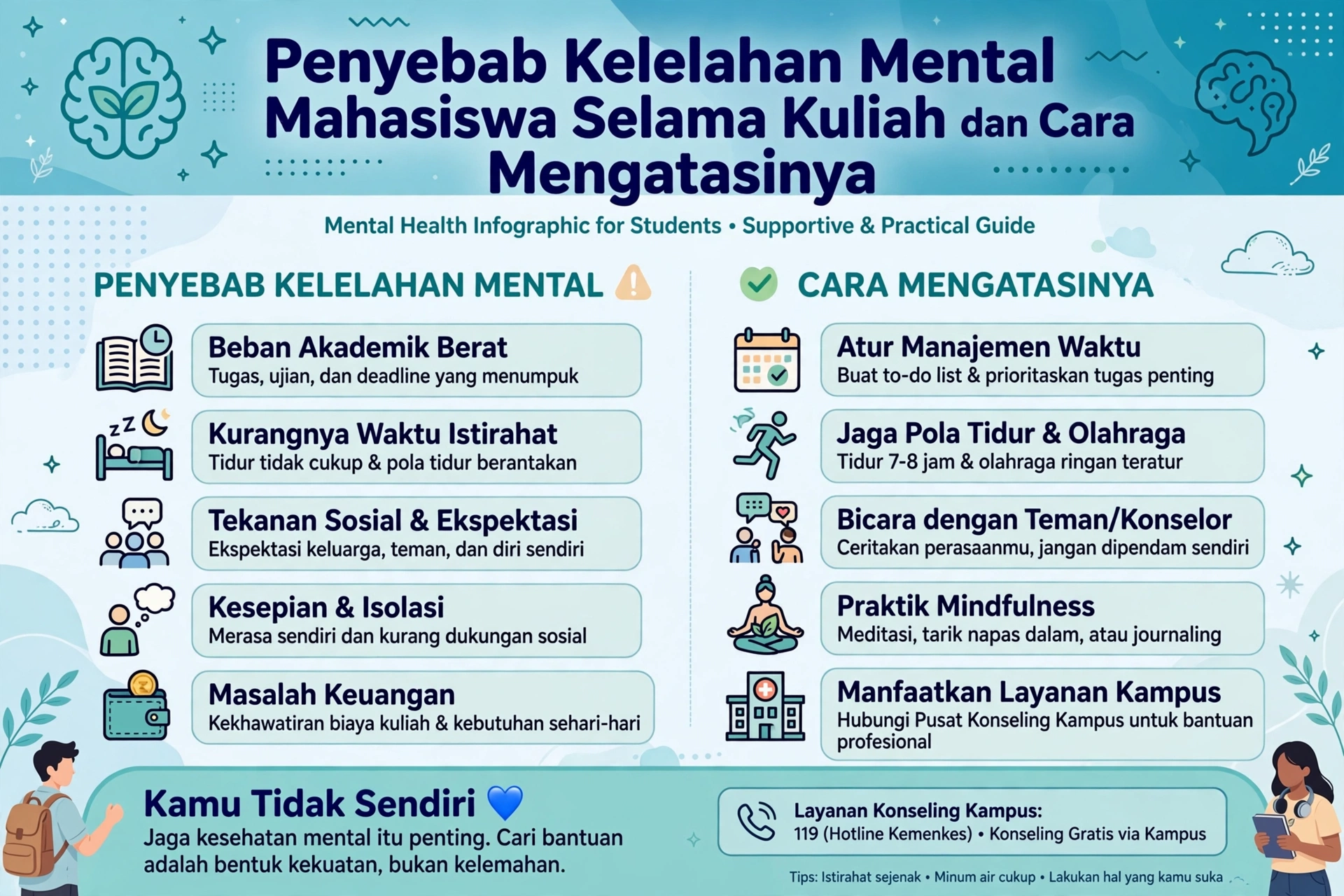 Penyebab Kelelahan Mental Mahasiswa Selama Kuliah dan Cara Mengatasinya