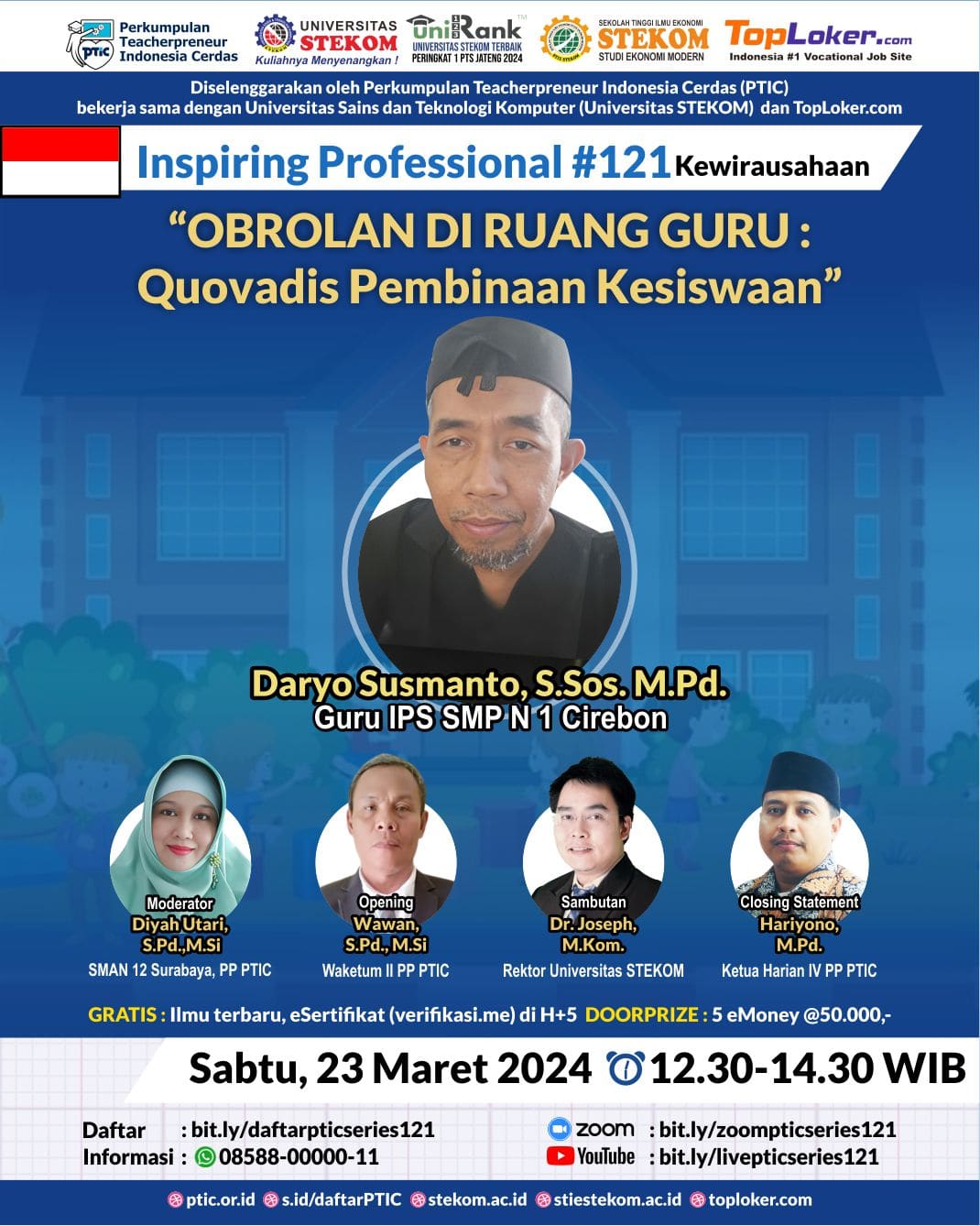 INSPIRING PROFESSIONAL ” OBROLAN DI RUANG GURU : Quovadis Pembinaan Kesiswaan”