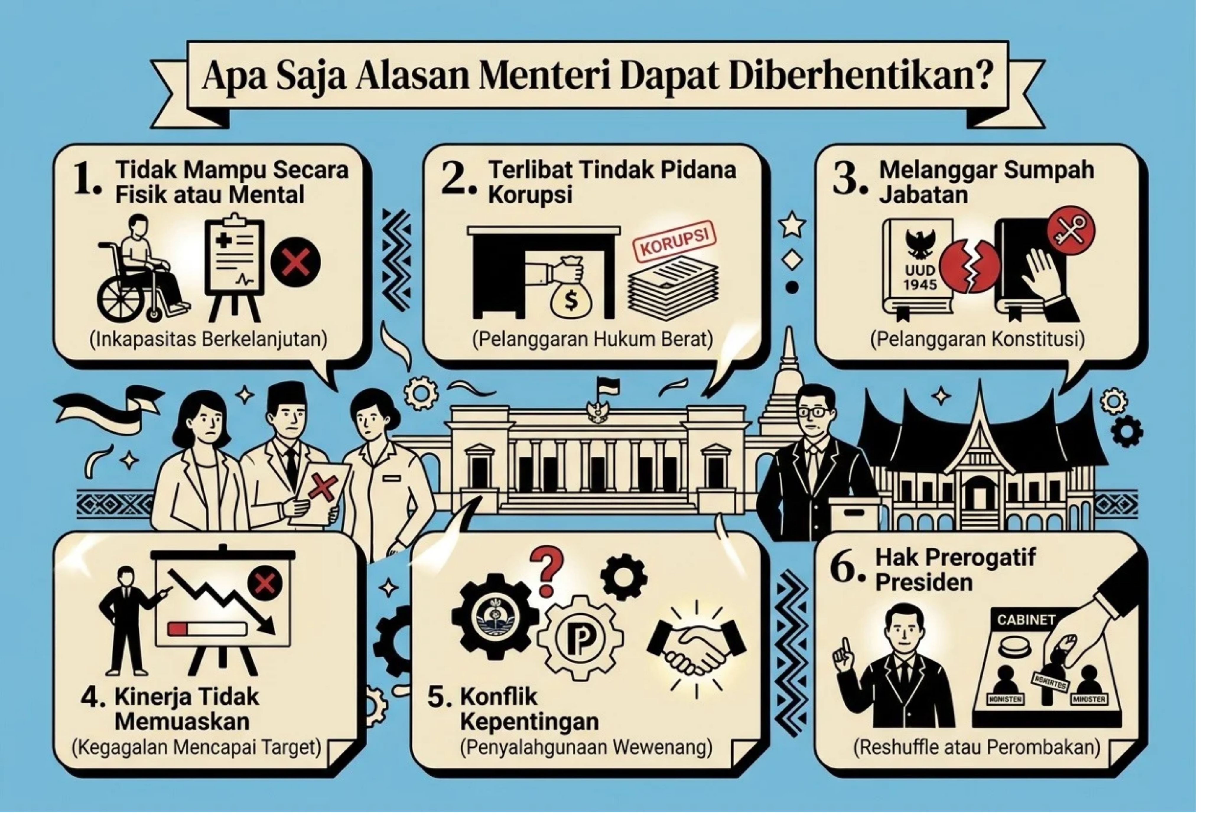 Apa Saja Alasan Menteri Dapat Diberhentikan