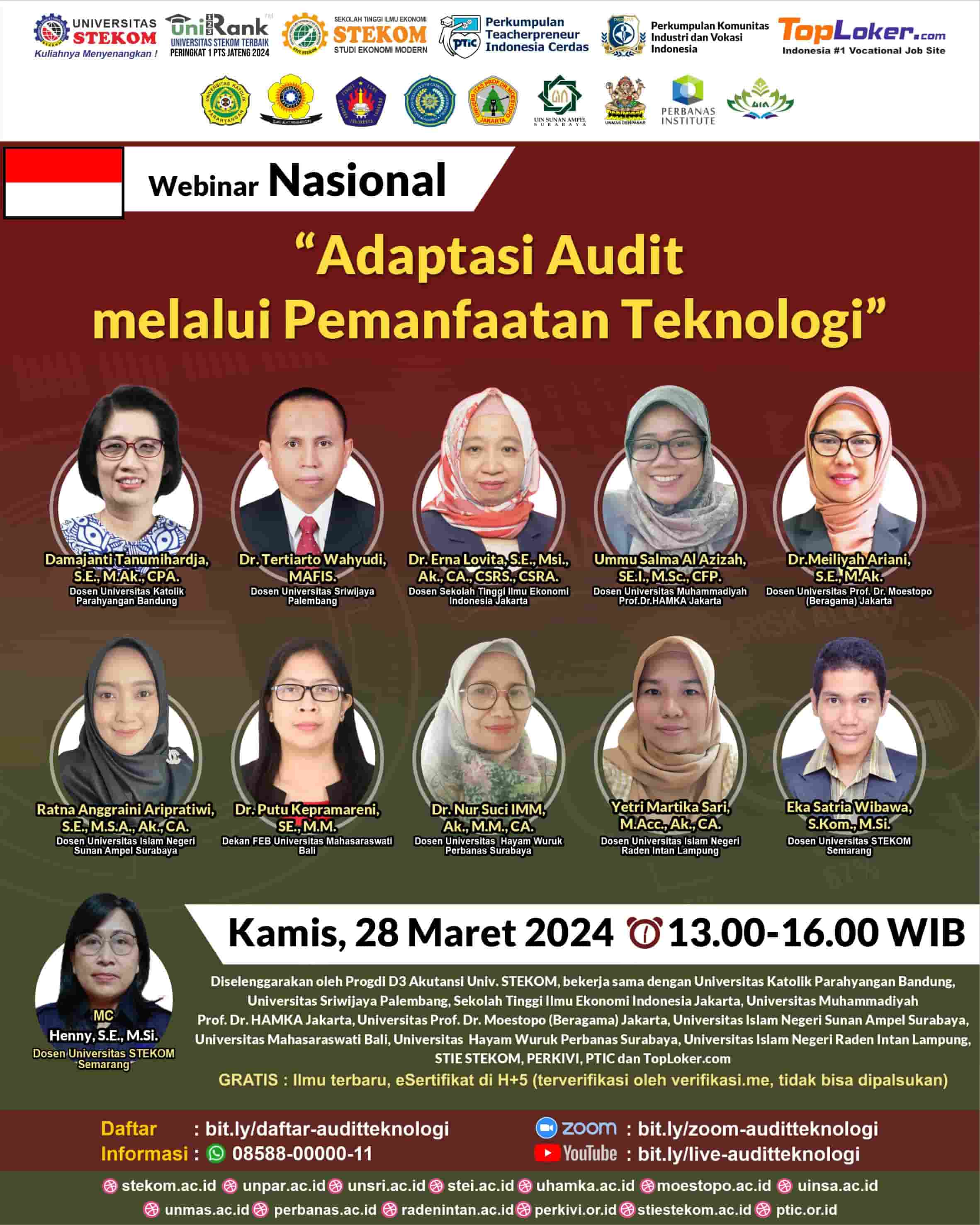WEBINAR NASIONAL Adaptasi Audit melalui Pemanfaatan Teknologi