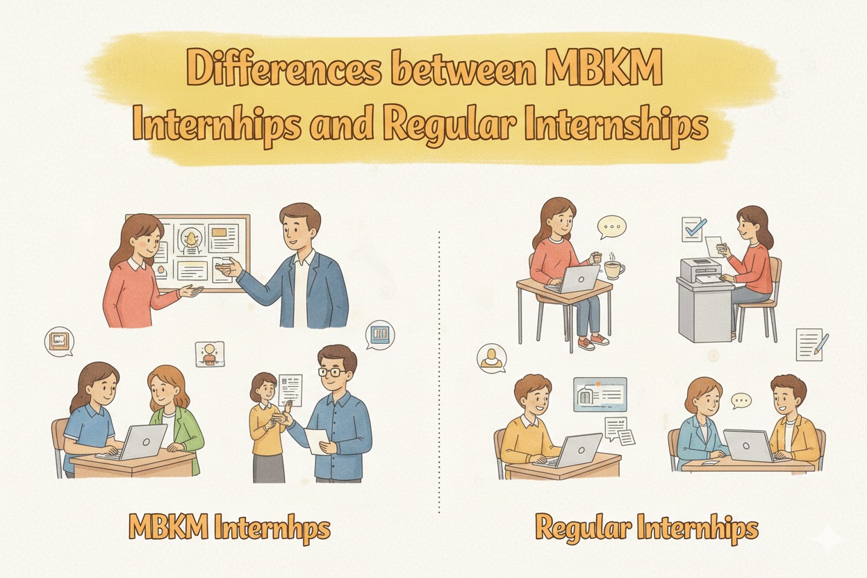 Differences between MBKM Internships and Regular Internships
