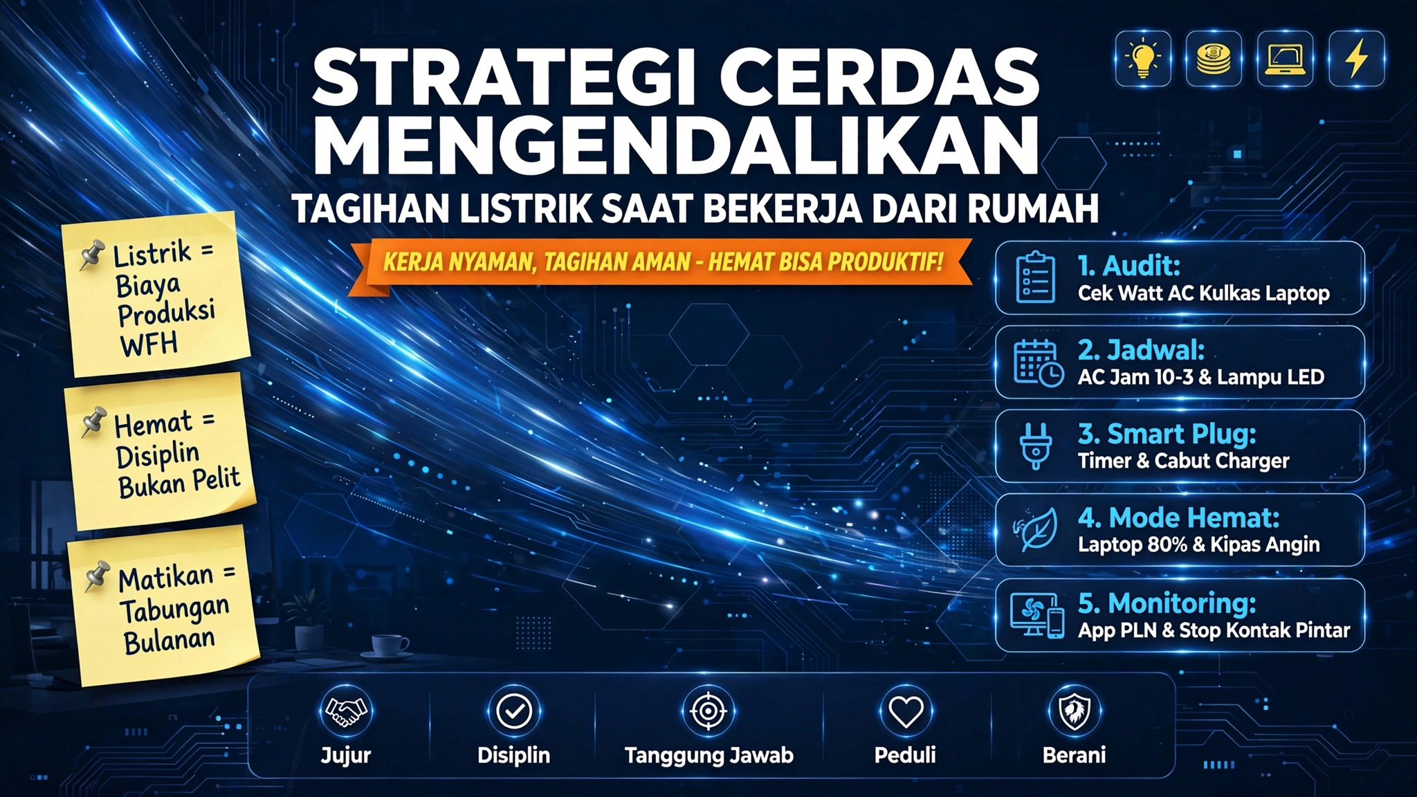 Strategi Cerdas Mengendalikan Tagihan Listrik Saat Bekerja Dari Rumah