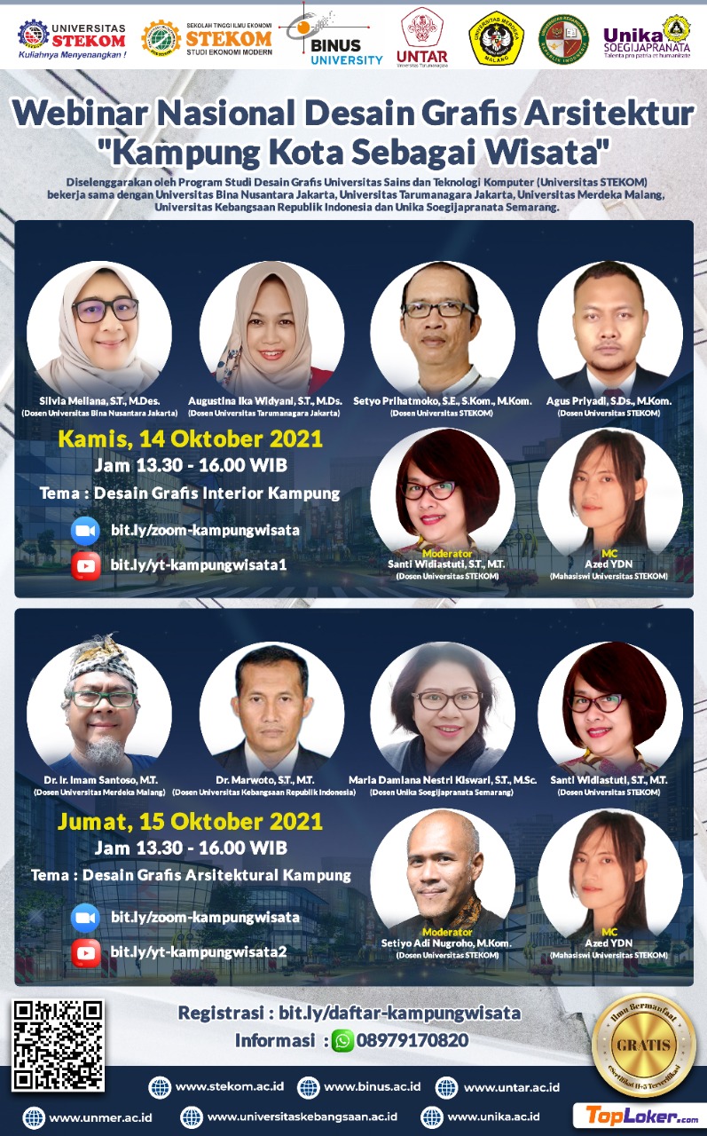 WEBINAR NASIONAL DESAIN GRAFIS ARSITEKTUR  "KAMPUNG KOTA SEBAGAI WISATA"