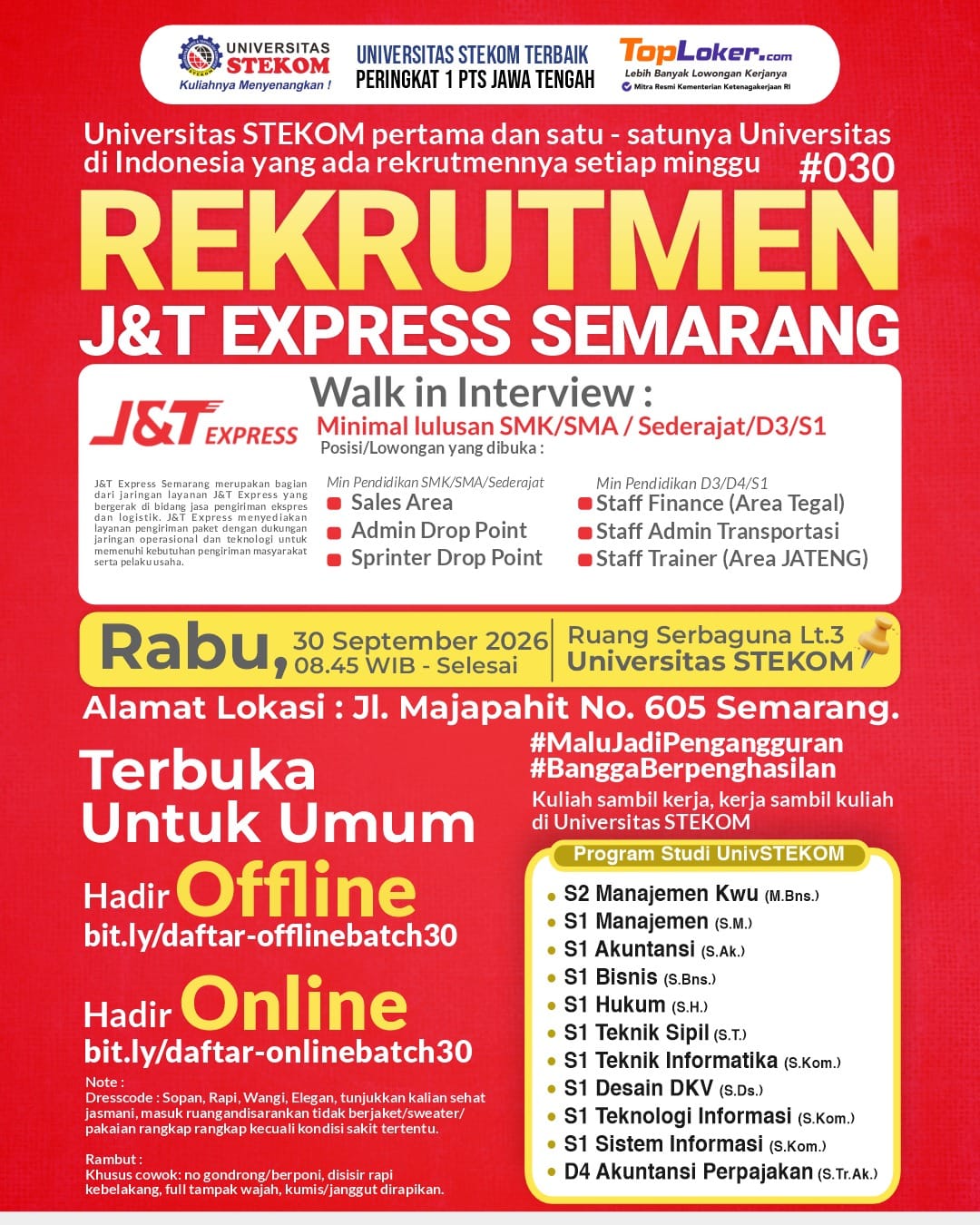 Rekrutmen J&T Express Semarang Batch #029