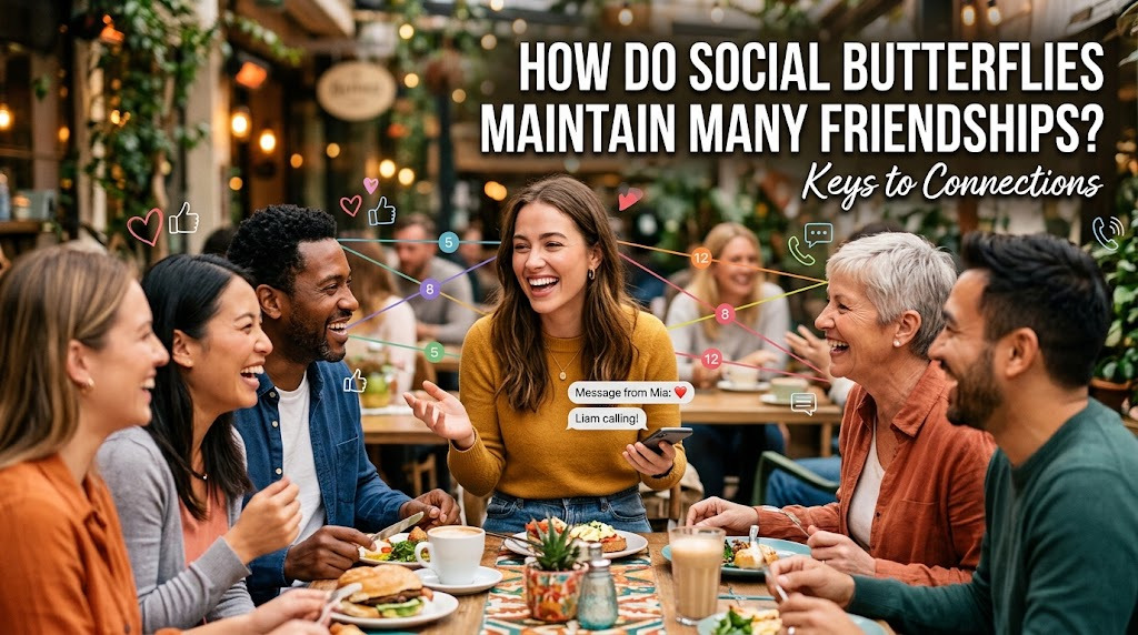 How Do Social Butterflies Maintain Many Friendships?