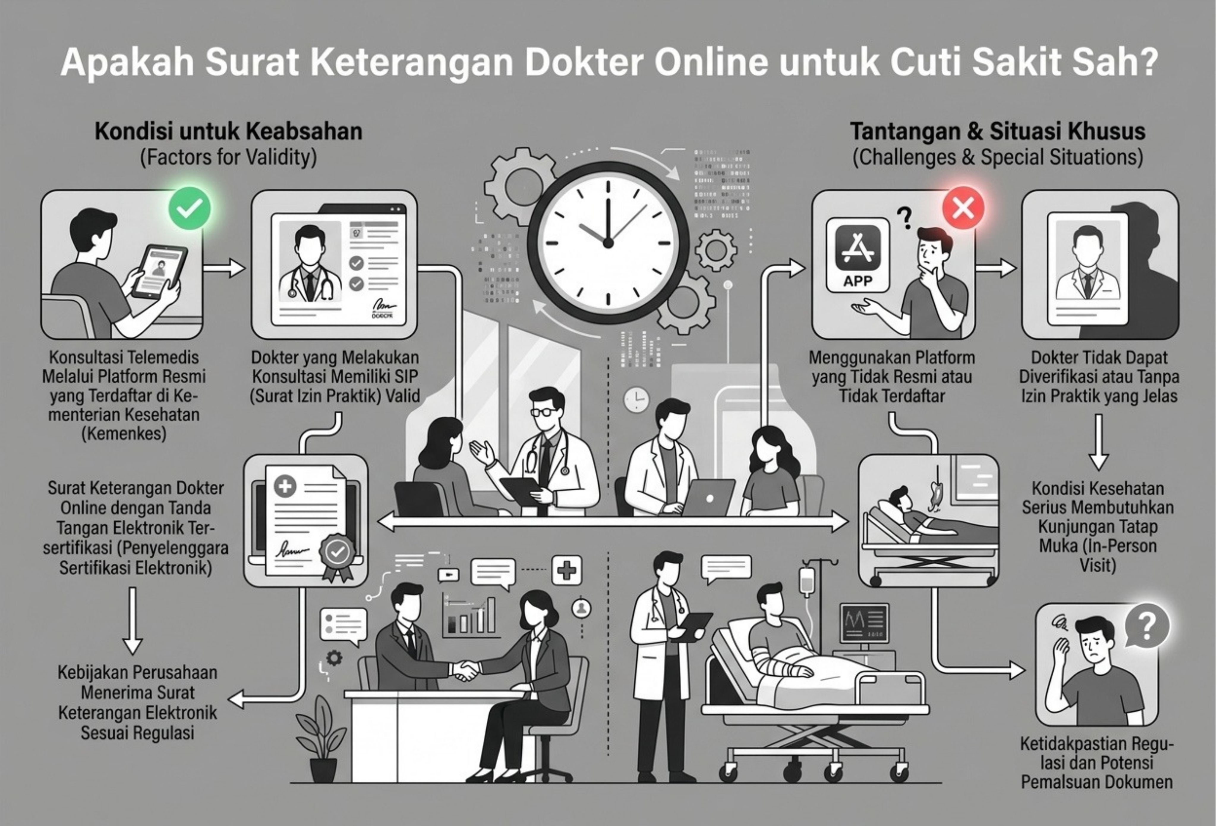 Apakah Surat Keterangan Dokter Online untuk Cuti Sakit Sah