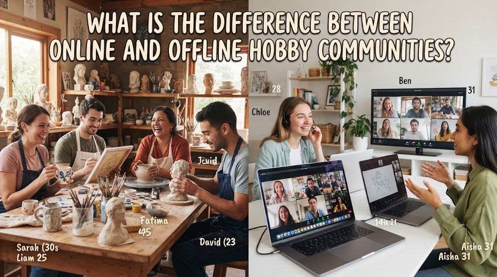 What Is the Difference Between Online and Offline Hobby Communities?