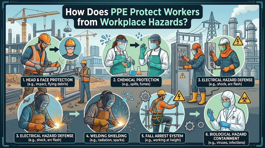 How Does PPE Protect Workers from Workplace Hazards?