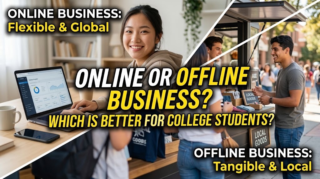 Online or Offline Business Which Is Better for College Students?