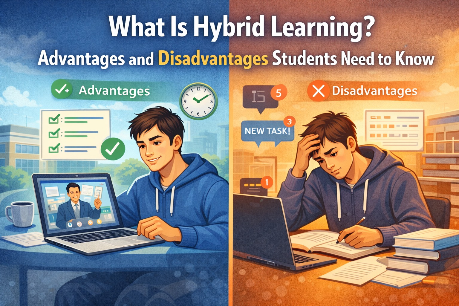 What Is Hybrid Learning? Advantages and Disadvantages Students Need to Know