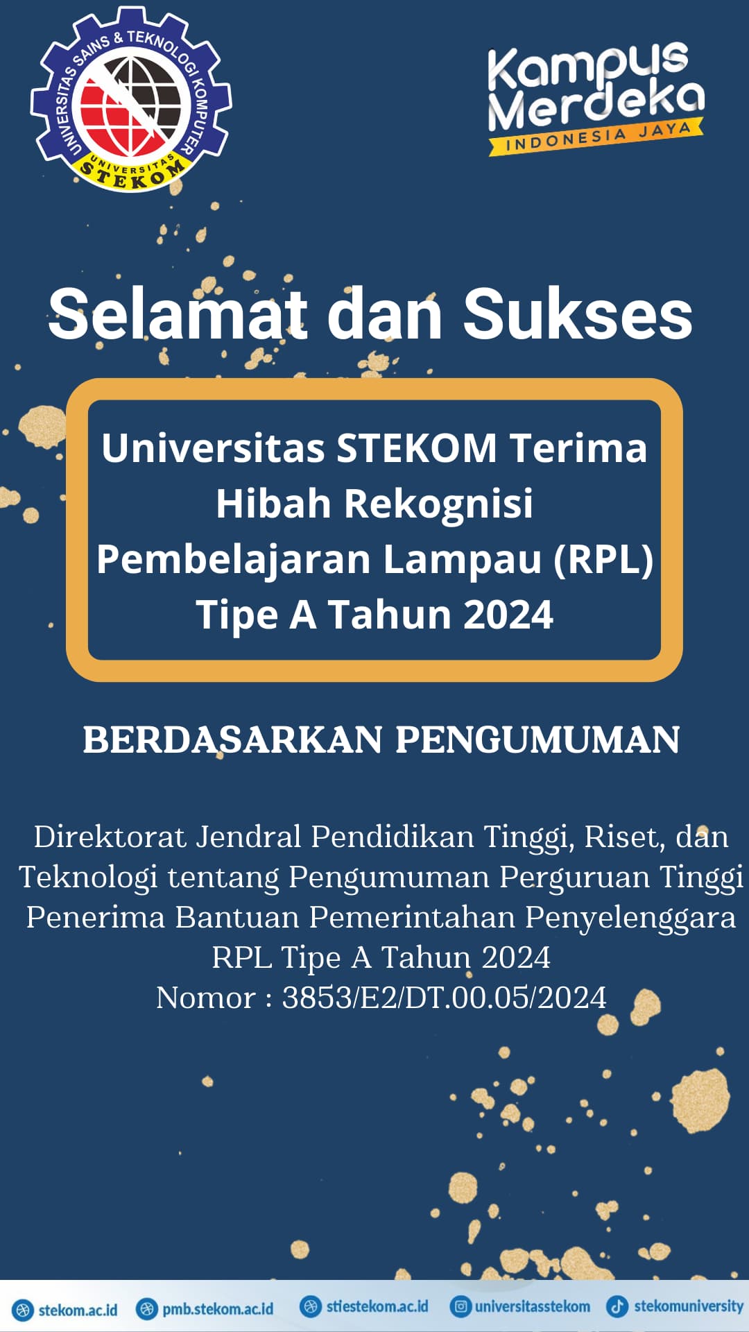 Universitas STEKOM Terima Hibah Rekognisi Pembelajaran Lampau (RPL) Tipe A Tahun 2024