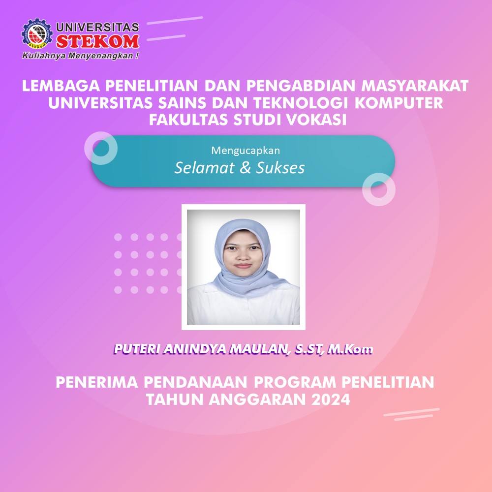 Universitas Sains dan Teknologi Komputer Fakultas Studi Vokasi Menerima Pendanaan Program Penelitian Tahun Anggaran 2024