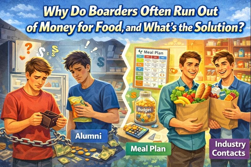 Why Do Boarders Often Run Out of Money for Food, and What's the Solution?