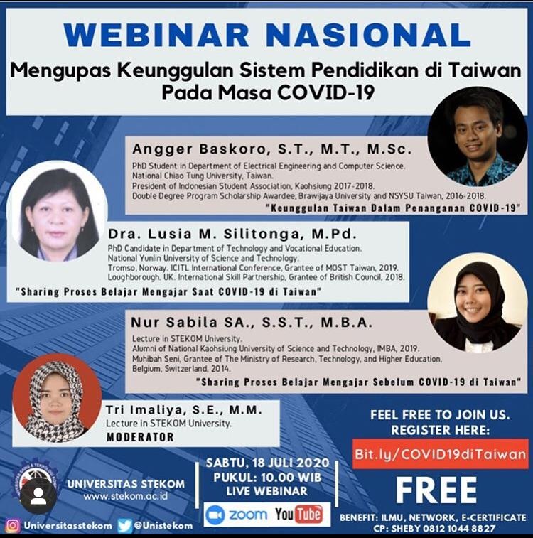 Webinar Nasional : Mengupas Keunggulan Sistem Pendidikan di Taiwan Pada Masa Covid-19