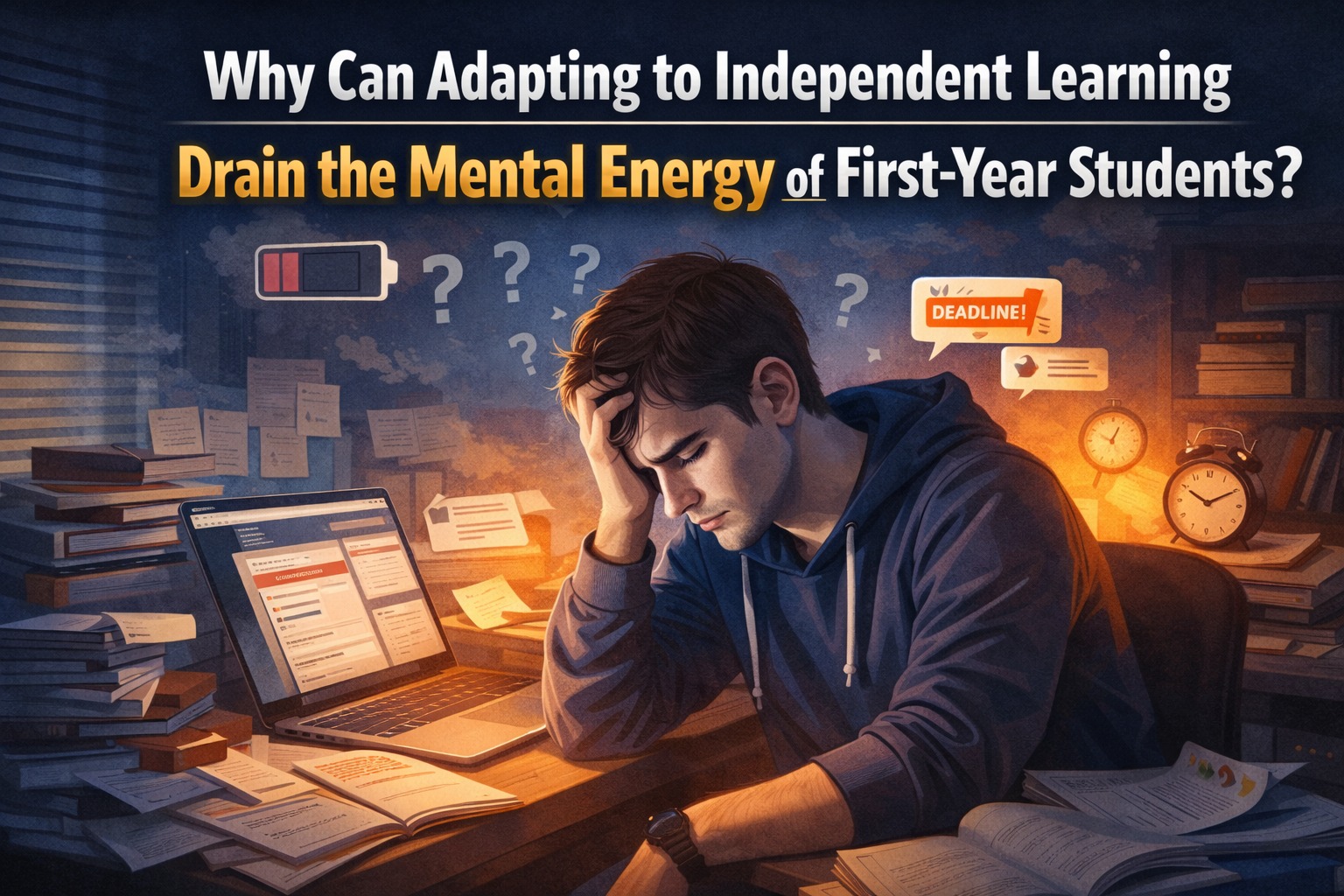 Why Can Adapting to Independent Learning Drain the Mental Energy of First-Year Students?