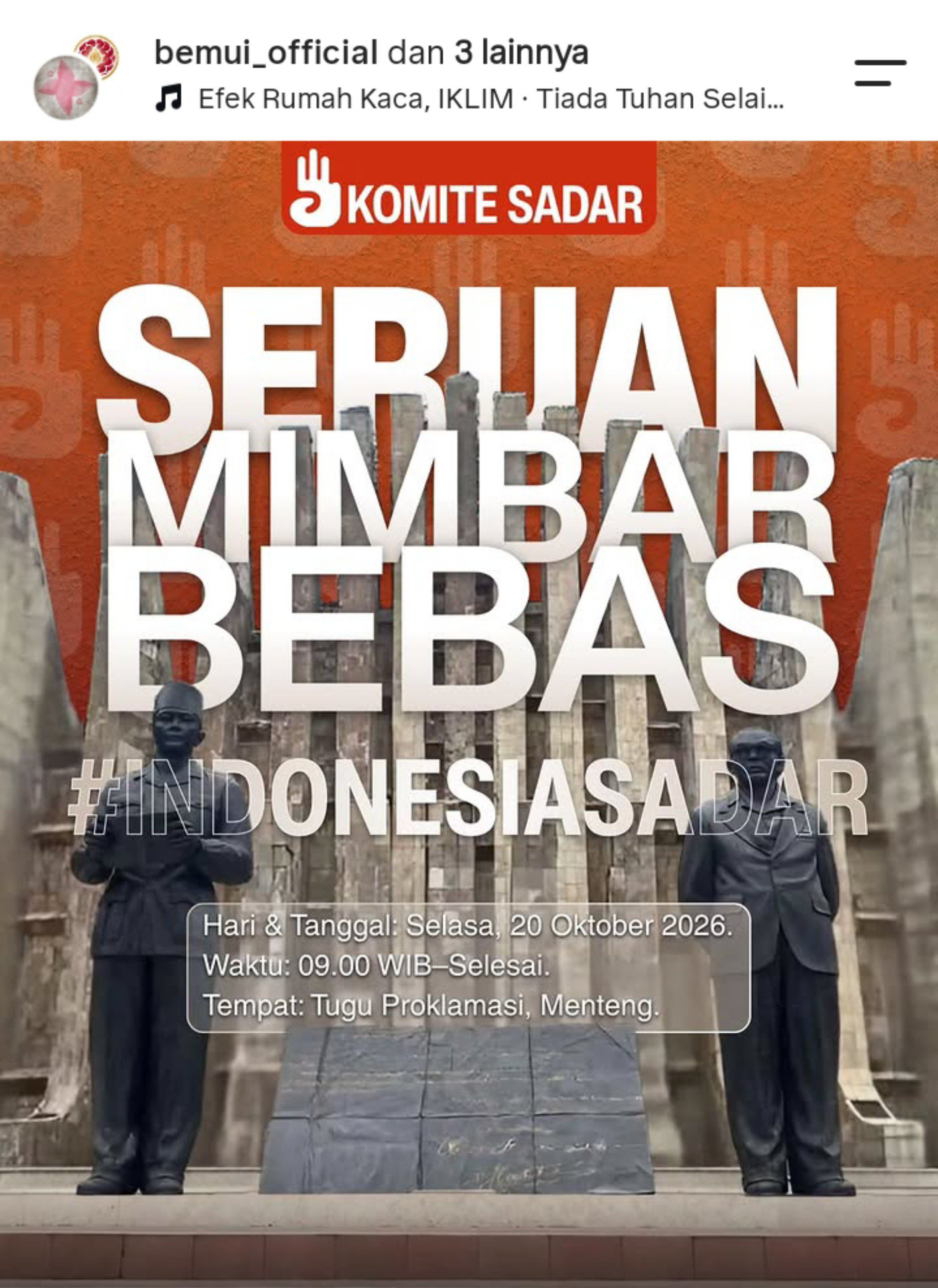 Demo Hari Ini 20 Oktober 2026 di Jakarta, Mahasiswa Bawa Lima Tuntutan
