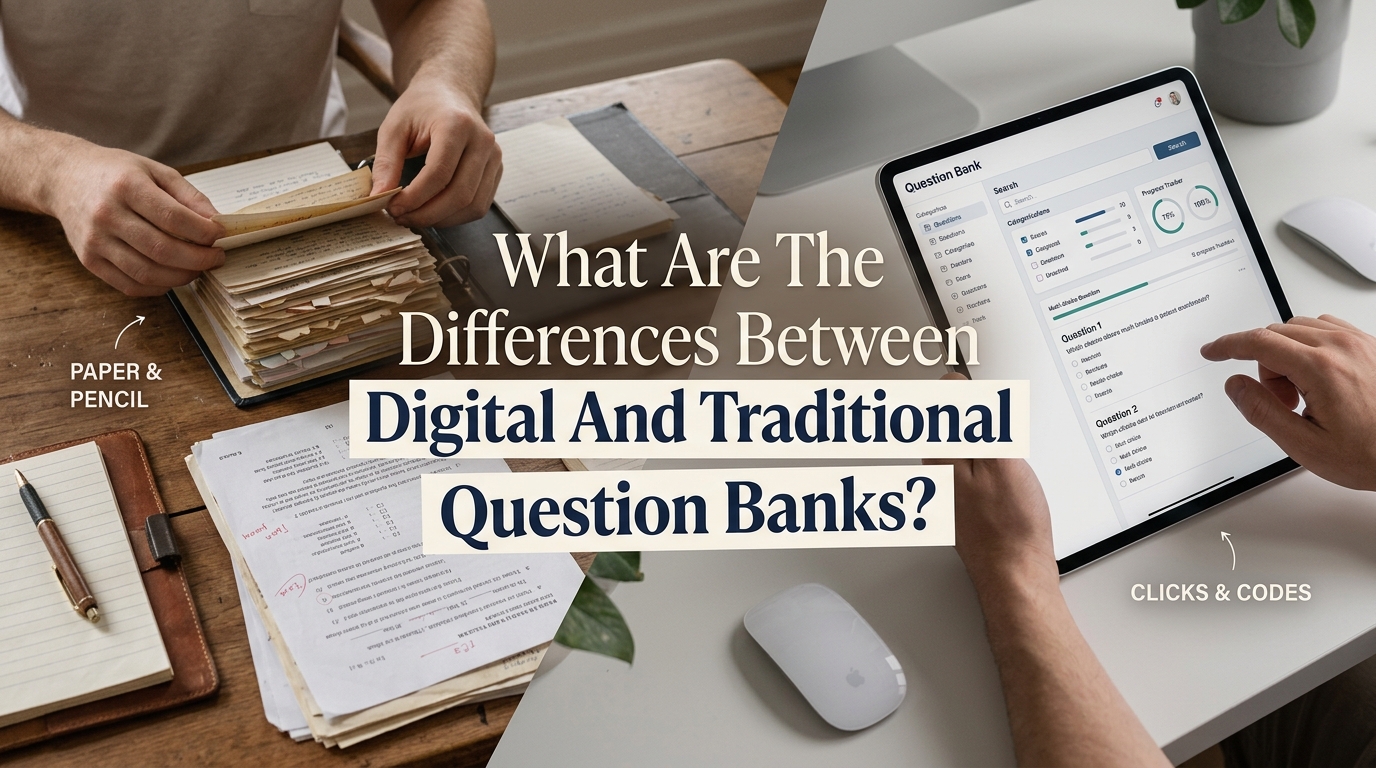 What Are The Differences Between Digital And Traditional Question Banks?