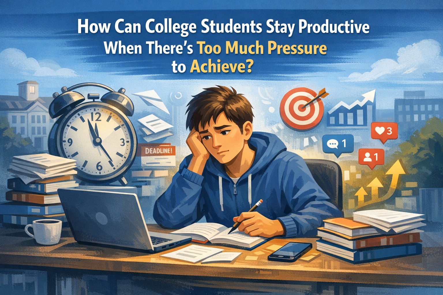 How Can College Students Stay Productive When There’s Too Much Pressure to Achieve?