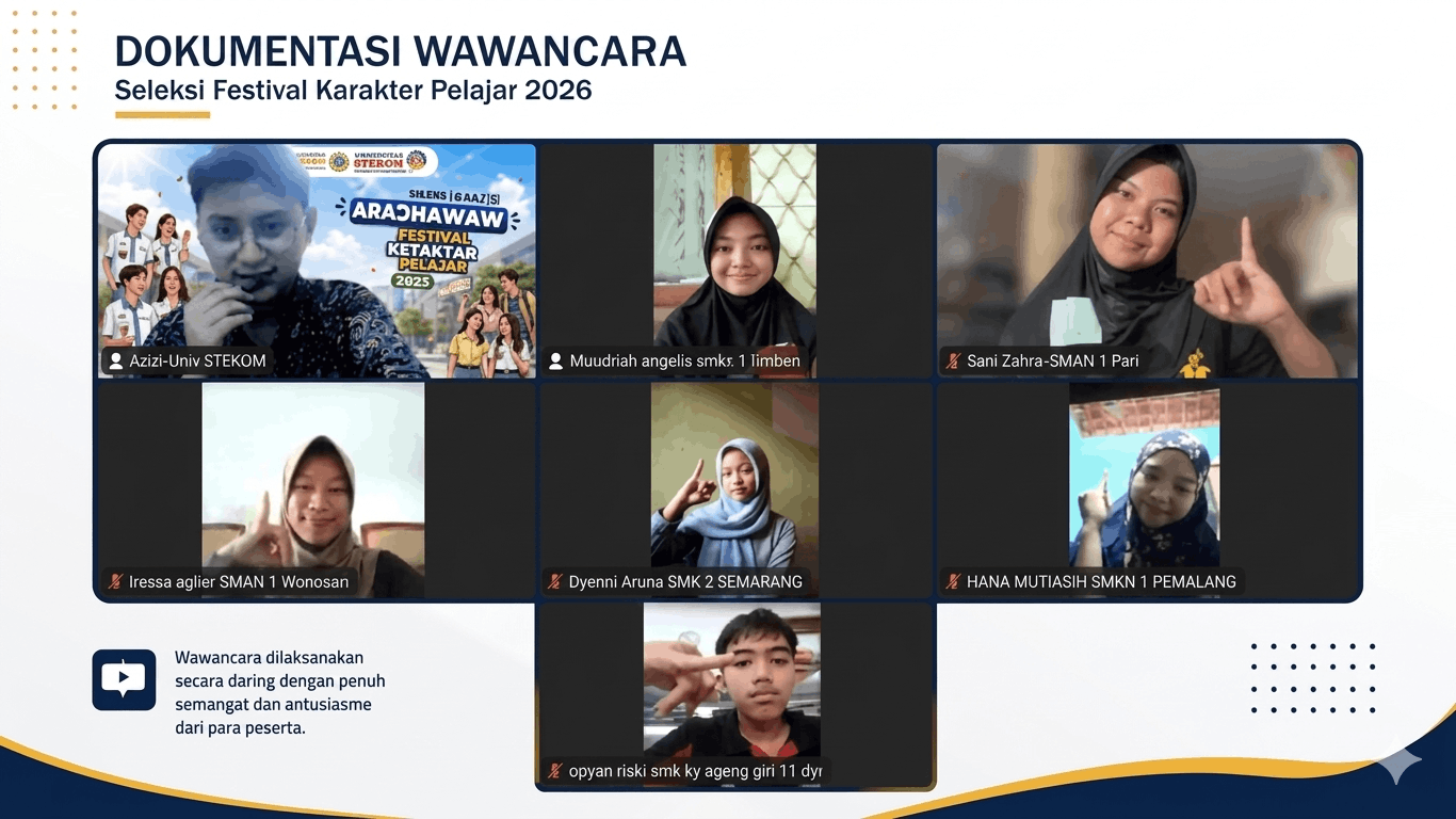 Syifa Zulia Rizki dari SMK Negeri 1 Pringapus Berhasil Menembus Seleksi Festival Karakter Pelajar 2026 Universitas STEKOM