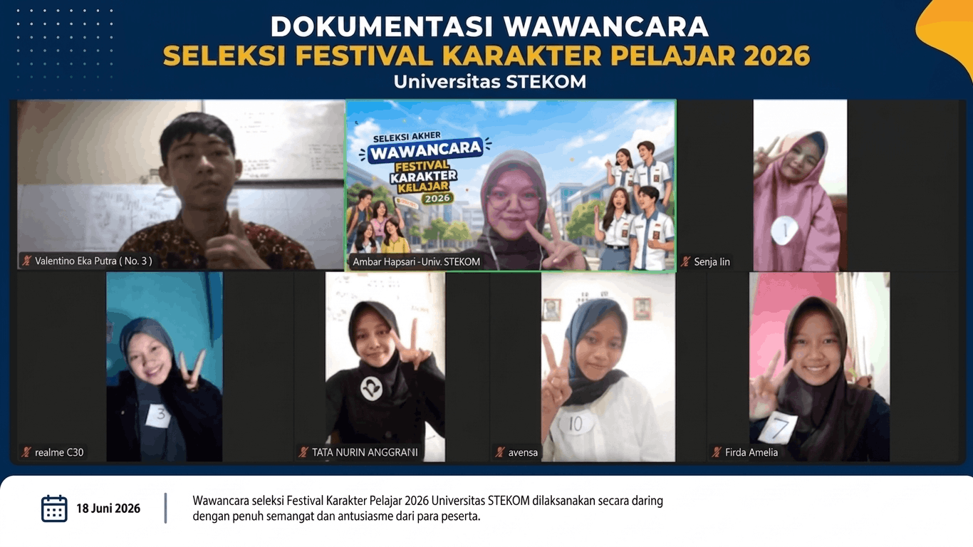 Membanggakan dari Brebes, Mauduah Engelia Nur Andi Putri dari SMK Negeri 1 Brebes Raih Kesempatan Emas Mengikuti Festival Karakter Pelajar 2026 Universitas STEKOM