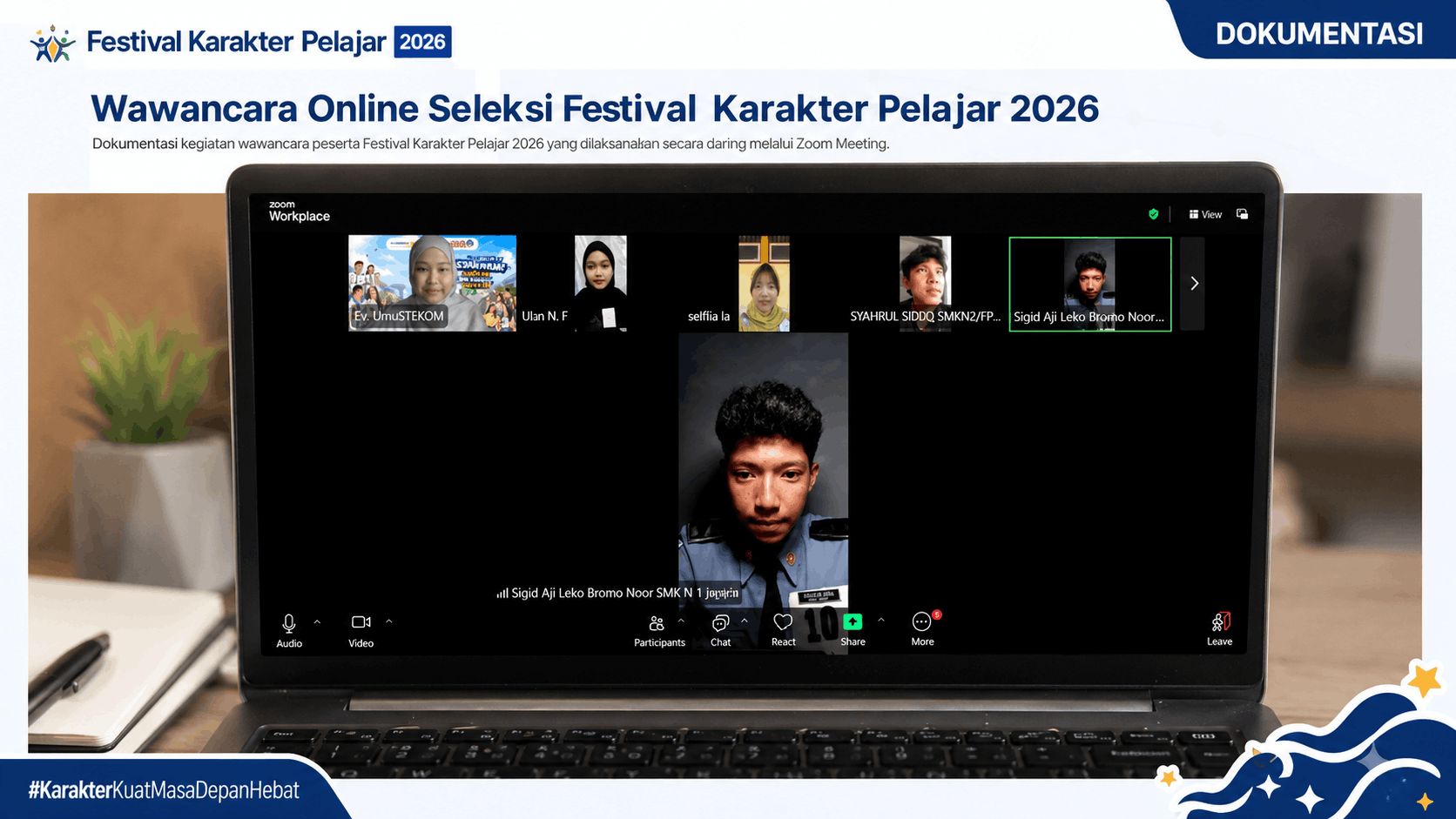 Langkah Berani Sigid Aji Loko Birowo Noor Widexdo Wiyat Nowo Wibowo dari SMK Negeri 1 Jepara Antar Namanya ke Festival Karakter Pelajar 2026 Universitas STEKOM