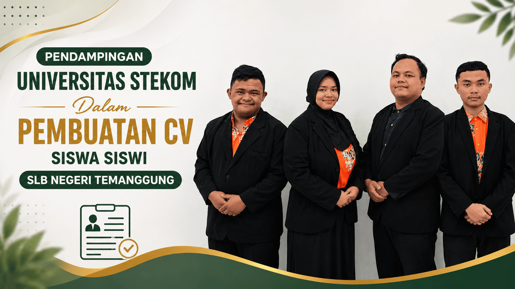 Membuka Peluang Menuju Dunia Kerja, Universitas STEKOM Dampingi Pembuatan CV Siswa SLBN Temanggung