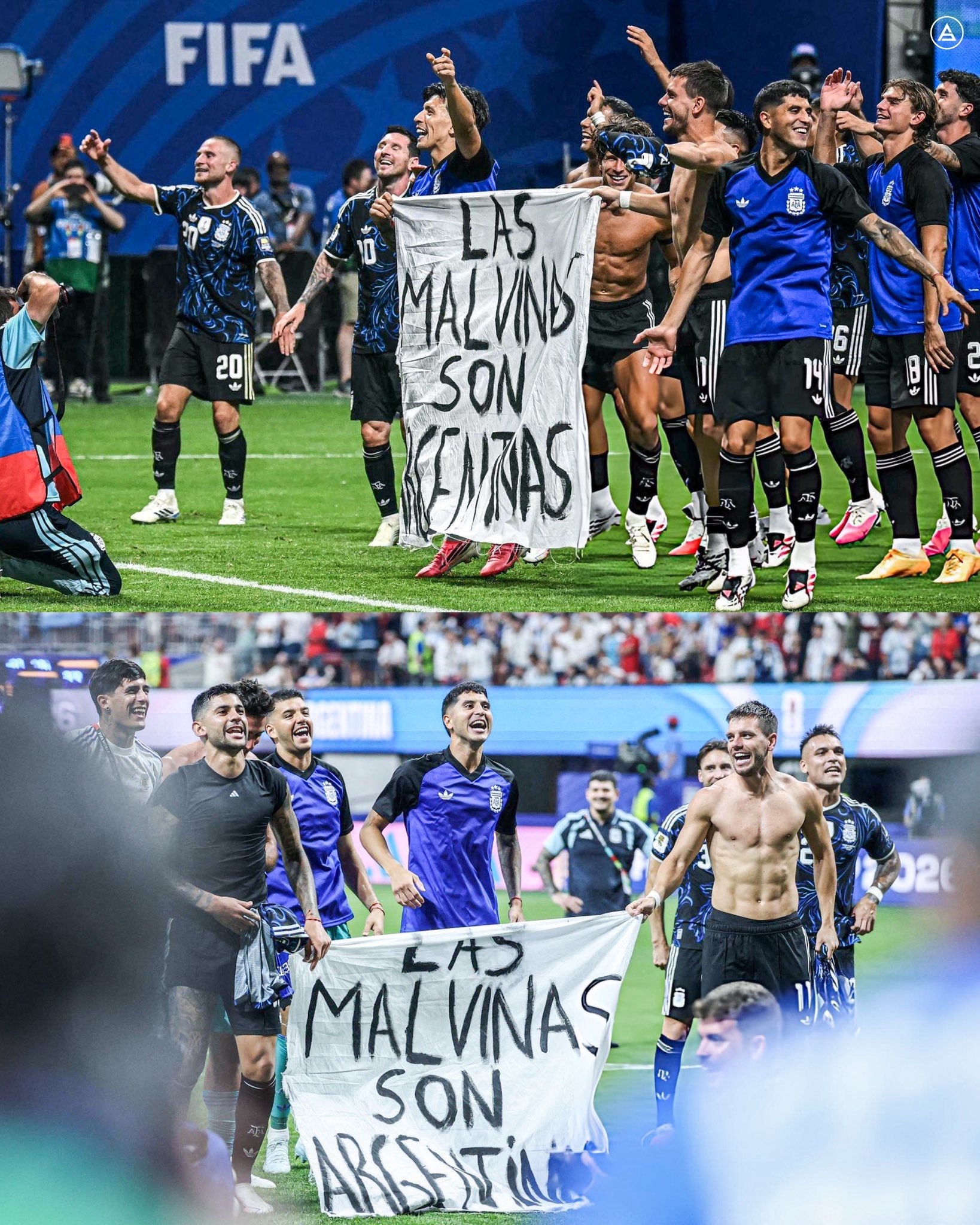 PM Inggris Minta FIFA Selidiki Spanduk Malvinas yang Diangkat Pemain Argentina