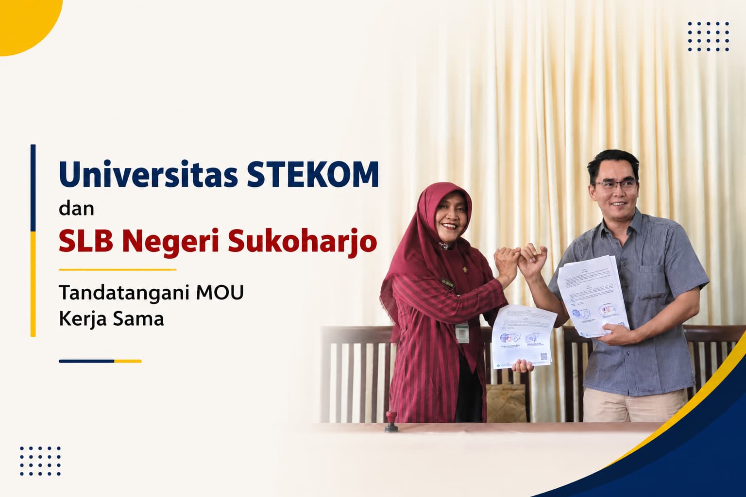 Universitas STEKOM dan SLB Negeri Sukoharjo Tandatangani MOU Kerja Sama