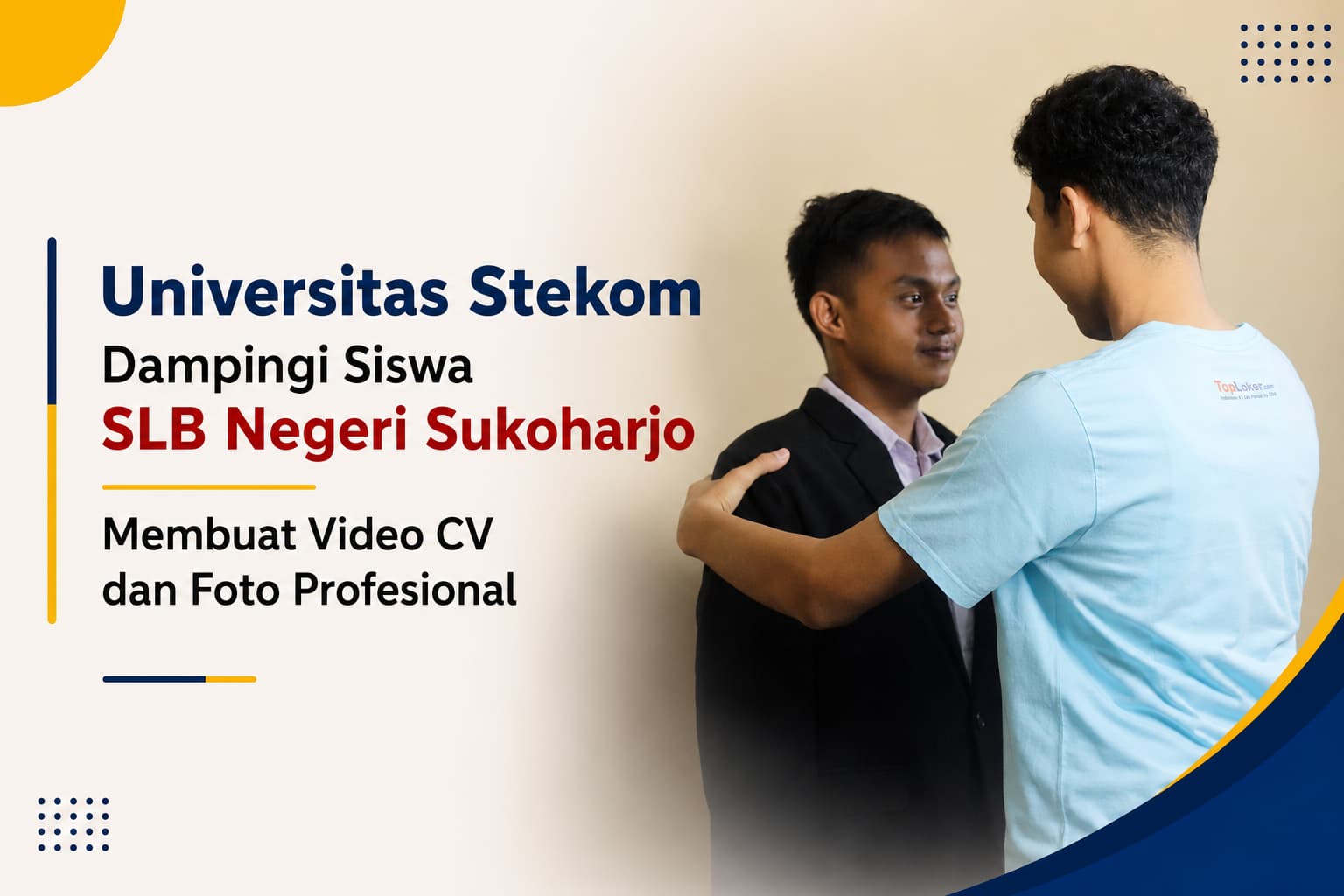 Universitas Stekom Dampingi Siswa SLB Negeri Sukoharjo Membuat Video CV dan Foto Profesional