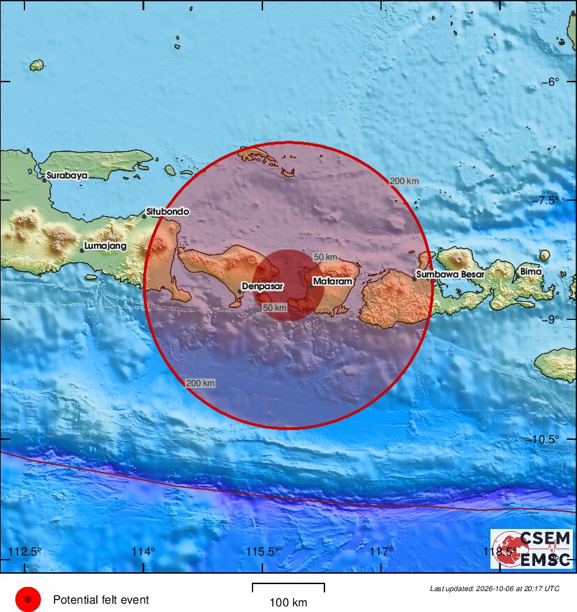 Gempa M5,2 Guncang Lombok Barat Hari Ini, Getaran Terasa hingga Bali