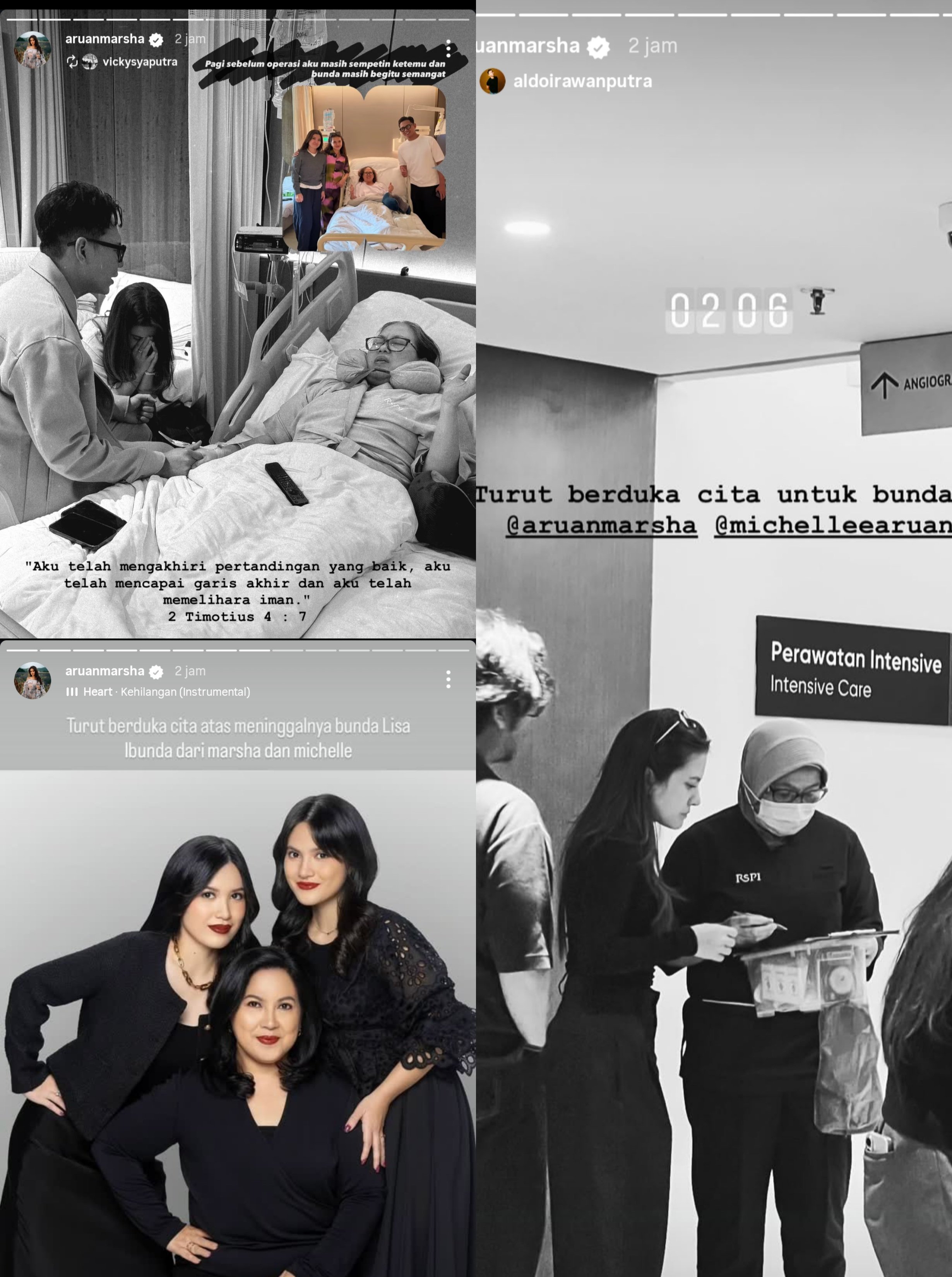 Marsha Aruan Berduka, Sang Ibunda Meninggal Dunia